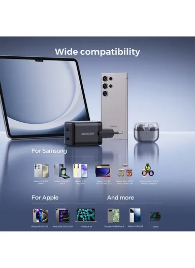 45W Dual-Port (2C) Charger-Black (EU) JR-TCG17 - Black