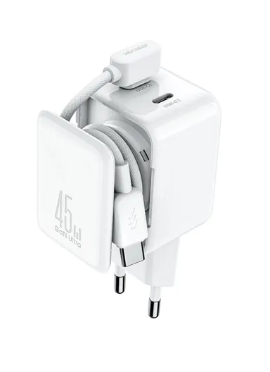 45W Cable Management GaN Charger-White (EU) JR-TCL05 - White