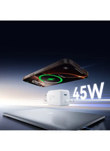 45W Cable Management GaN Charger-White (EU) JR-TCL05 - White