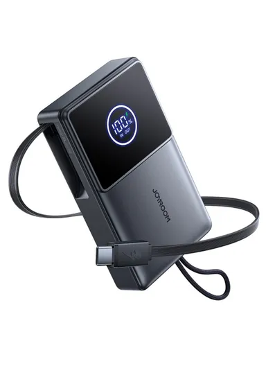 10000mAh 22.5W Built-in Retractable Cable Powerbank V1.0 JR-PR1 - White 