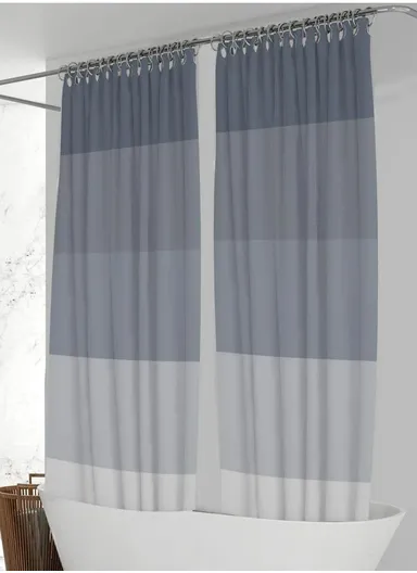 Water-Resistant Polyester Curtain with 12 Hooks, Colorful Quick-Dry Design (L200 x W120)cm ZLN1046