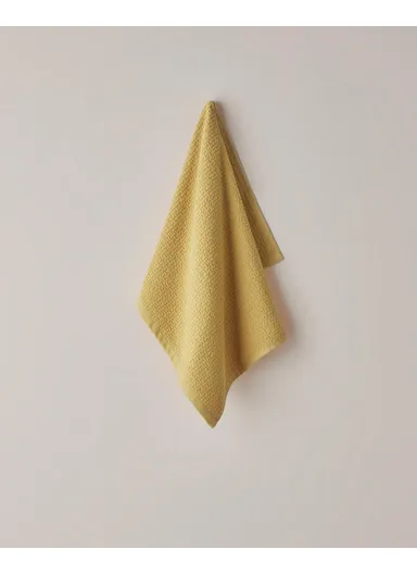Grid Cotton Face Towel 50x70 cm Mustard