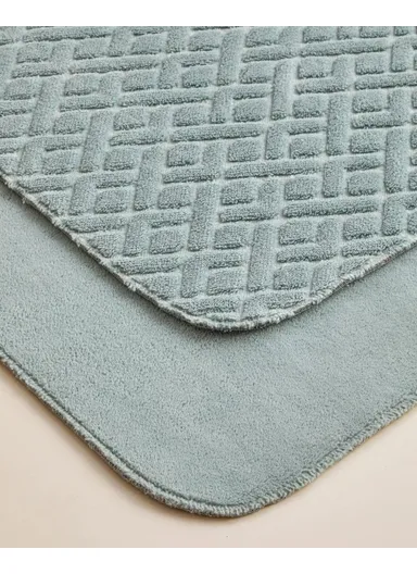 Bath Mat Set 60x80 cm + 40x60 cm Dark Green