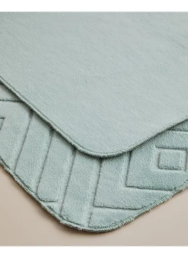 Twillow Bath Mat Set 60x80 cm + 40x60 cm Aqua Green