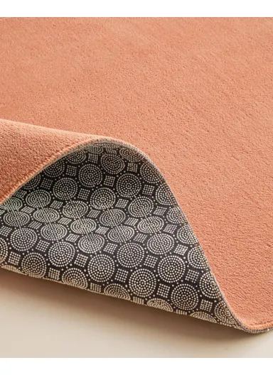 Gridline Bath Mat Set 60x80 cm + 40x60 cm Salmon