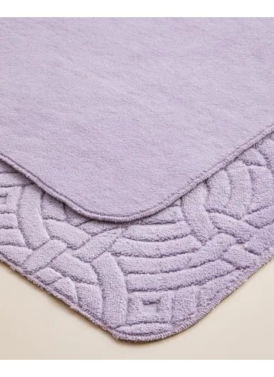 Wavelet Bath Mat Set 60x80 cm + 40x60 cm Purple