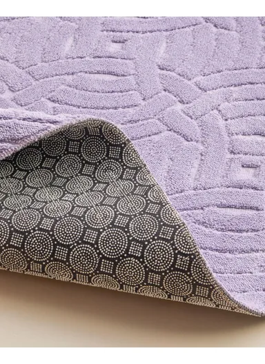 Wavelet Bath Mat Set 60x80 cm + 40x60 cm Purple