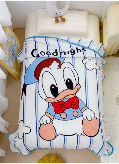 0-24 Months Mickey Mouse Printed Single-Layer Baby Blanket With Ultra-Soft Comfort (L100 x W140)cm – Blue