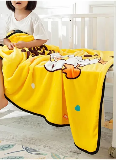 0-24 Months Duck Printed Single-Layer Baby Blanket With Ultra-Soft Comfort (L100 x W140)cm – Yellow