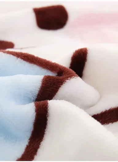 0-24 Months Bear Printed Single-Layer Baby Blanket With Ultra-Soft Comfort (L100 x W140)cm – Fushia