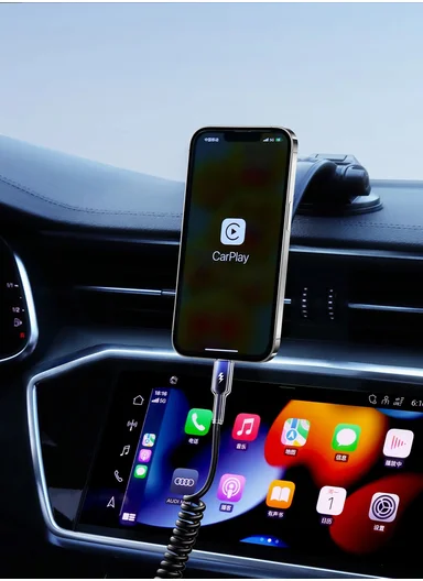 1.5m 60W Crystal-Clear Series 3A Coiled Fast Charging Data Cable (USB-A to Lightning) S-A43 - Black