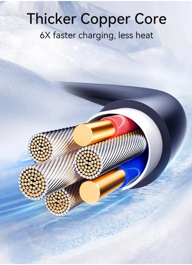 1.5m 60W Crystal-Clear Series 3A Coiled Fast Charging Data Cable (USB-A to Lightning) S-A43 - Black