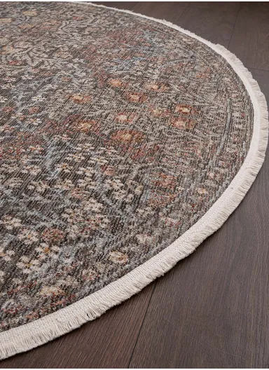 160 x 230 cm Vienna Snowdrift Area Rug Indoor Oval Winter Carpet - Multicolor