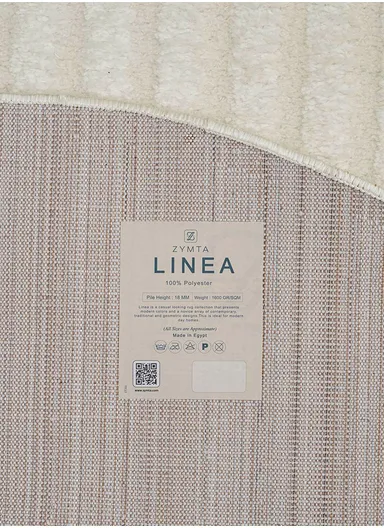 160 x 230 cm Linea Crimson Orbit Oval Winter Carpet - Cream