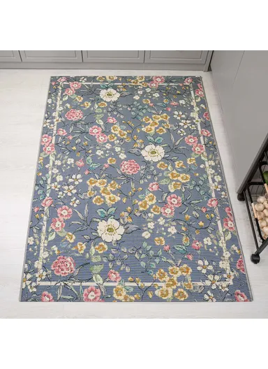 80 x 165 cm Tropical Winter Peony Indoor &amp; Outdoor Rectangular Kitchen Decor Carpet - Multicolor