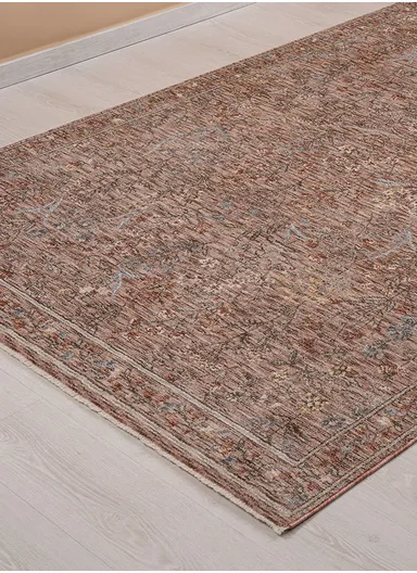 160 x 230 cm Vienna Frosted Tapestry Indoor Rectangular Winter Carpet - Light Brown / Beige / Cream