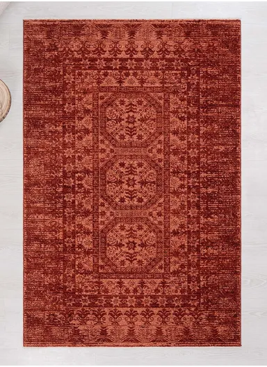 200 x 300 cm Royal Velvet Icicle Indoor Rectangular Winter Carpet - Claret Red