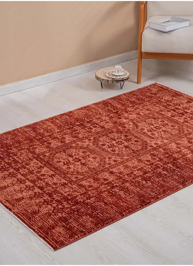 200 x 300 cm Royal Velvet Icicle Indoor Rectangular Winter Carpet - Claret Red