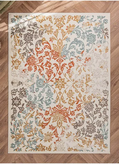 160 x 235 cm Mykonos Ornate Floral Rectangular Winter Carpet - Multicolor