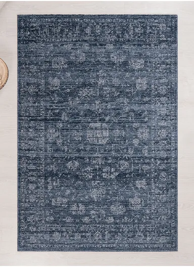 160 x 240 cm Royal Polar Elegance Indoor Rectangular Winter Carpet - Navy Blue 