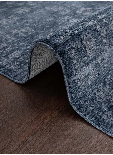 160 x 240 cm Royal Polar Elegance Indoor Rectangular Winter Carpet - Navy Blue 