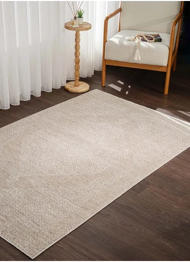 80 x 180 cm Royal Hearth Rug Indoor Rectangular Winter Carpet - Cream / Beige 