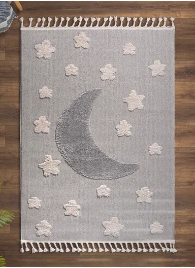 200 x 300 cm Cloud Twinkle Toes Zymta Winter Carpet - Grey / White