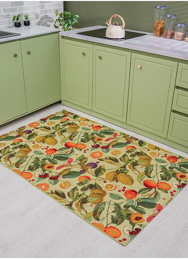 120 x 180 cm Tropical Frosted Harvest Indoor &amp; Outdoor Rectangular Kitchen Decor Carpet - Multicolor
