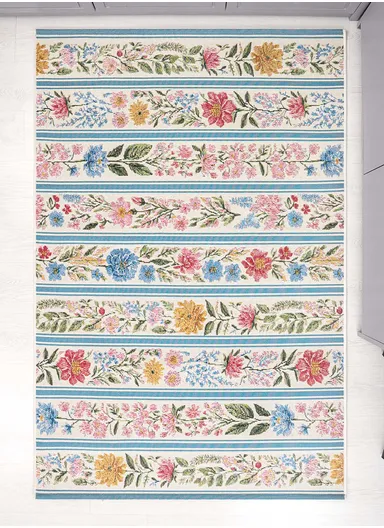 160 x 235 cm Tropical Midnight Meadow Indoor &amp; Outdoor Rectangular Kitchen Decor Carpet - Multicolor