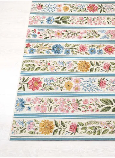 160 x 235 cm Tropical Midnight Meadow Indoor &amp; Outdoor Rectangular Kitchen Decor Carpet - Multicolor