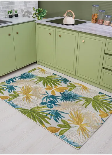 120 x 180 cm Tropical Winter Grove Indoor &amp; Outdoor Rectangular Kitchen Decor Carpet - Multicolor