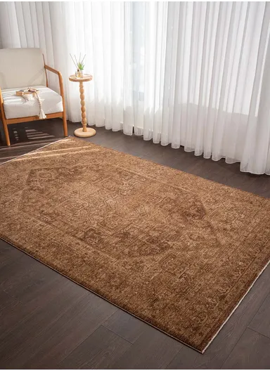 160 x 240 cm Royal Silken Snowfall Indoor Rectangular Winter Carpet - Amber