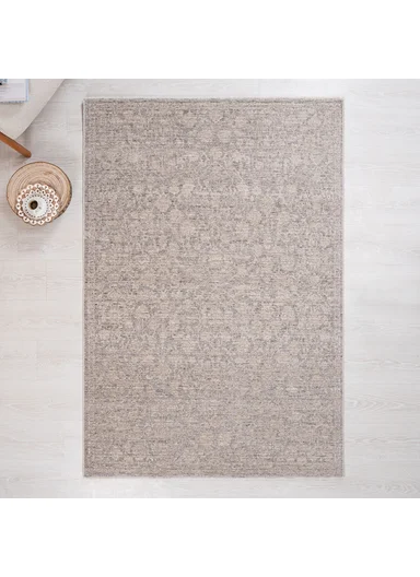 200 x 300 cm Royal Heavenly Snow Indoor Rectangular Winter Carpet - Beige / Grey