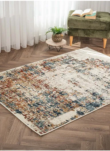 160 x 235 cm Mykonos Silent Frost Rectangular Winter Carpet - Multicolor