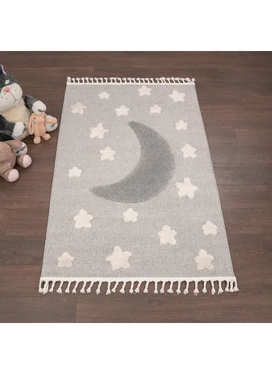 160 x 230 cm Cloud Twinkle Toes Zymta Winter Carpet - Grey / White