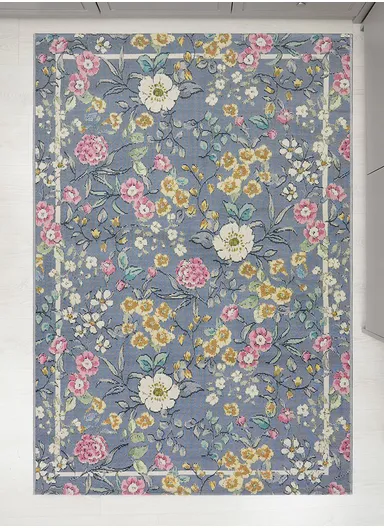 160 x 235 cm Tropical Winter Peony Indoor &amp; Outdoor Rectangular Kitchen Decor Carpet - Multicolor