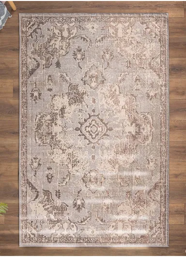 160 x 230 cm Art Moonlit Frost Zymta Winter Carpet - Grey