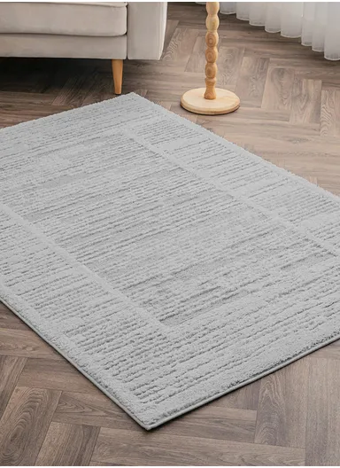 200 x 285 cm Linea Frost Haven Rectangular Winter Carpet - Grey