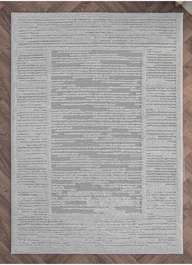 200 x 285 cm Linea Frost Haven Rectangular Winter Carpet - Grey