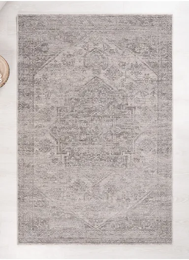 160 x 240 cm Royal Icy Mosaic Indoor Rectangular Winter Carpet - Grey