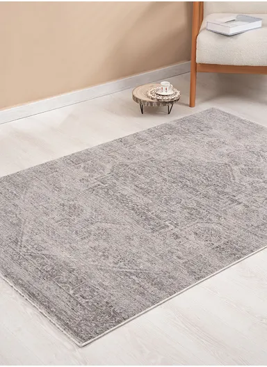 160 x 240 cm Royal Icy Mosaic Indoor Rectangular Winter Carpet - Grey