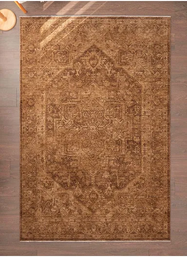 200 x 300 cm Royal Silken Snowfall Indoor Rectangular Winter Carpet - Amber