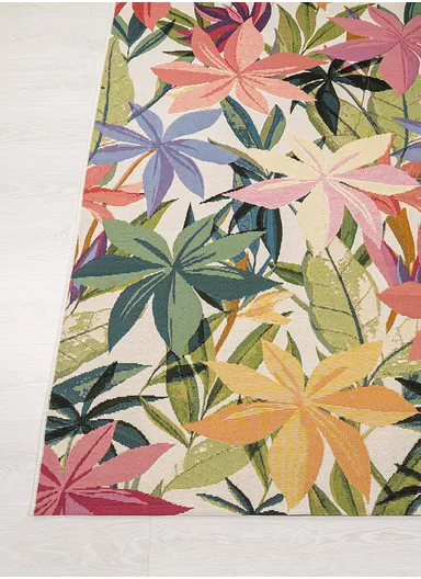 200 x 285 cm Tropical Twilight Garden Indoor &amp; Outdoor Rectangular Kitchen Decor Carpet - Multicolor