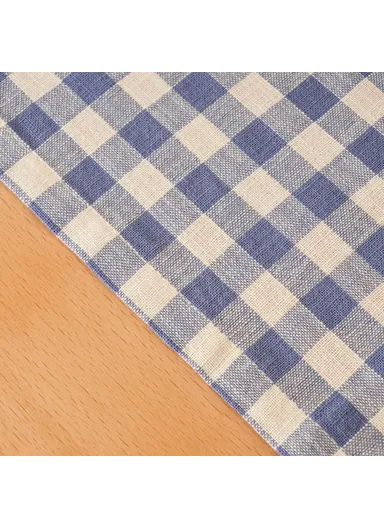 Bleu Blanc Cotton Runner 50 x 150 cm - Blue / White