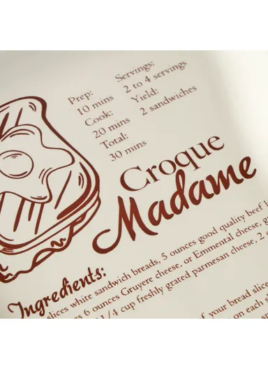 8 Pieces Croque Ceramic Toast Breakfast Set for 2 People - Brown