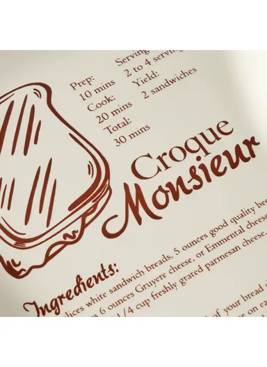 8 Pieces Croque Ceramic Toast Breakfast Set for 2 People - Brown