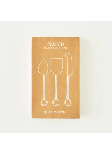 3 Pieces Plovd Cheese Knife Set - Light Beige