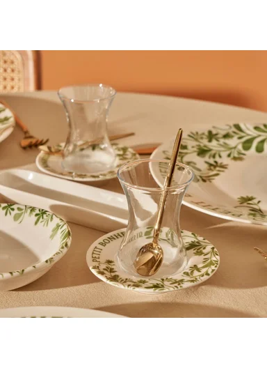 44 Pieces Petit Bonheur Dinner and Breakfast Set - Green