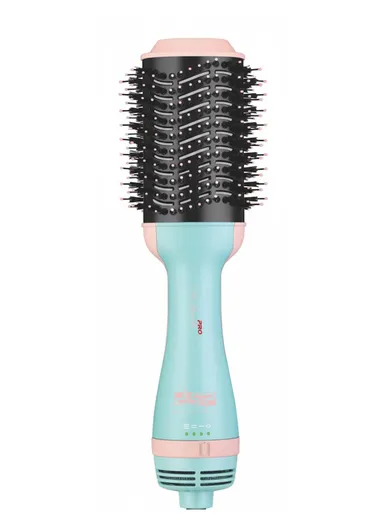 1200W 2-in-1 Professional Hot Air Brush, 2-Speed 3-Temperature Styling &amp; Drying Brush WITH STORAGE BAG 50332 - Blue &amp; Pink