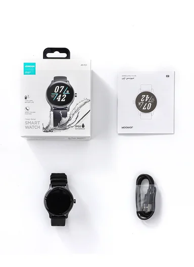 1.28" IP68 HD IPS Screen Classic Series Bluetooth Waterproof Classic Series Smart Watch (Make/Answer Call) JR-FC1 - Dark Gray